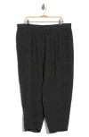 Eileen Fisher Organic Linen Cropped Pants In Black
