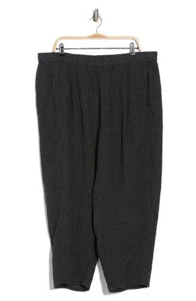 Eileen Fisher Organic Linen Cropped Pants In Gray