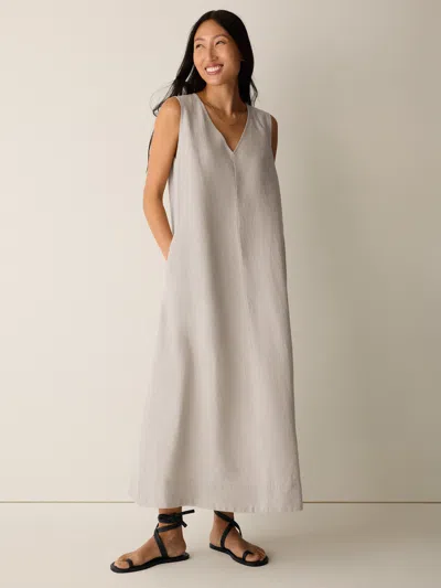 Eileen Fisher Organic Linen Easy Dress In Neutral