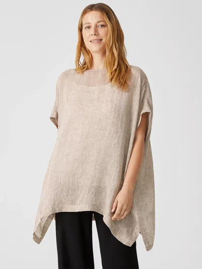 Eileen Fisher Organic Linen Gauze Caftan In Neutral