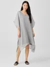 Eileen Fisher Organic Linen Gauze Caftan In Gray