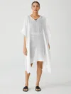 Eileen Fisher Organic Linen Gauze Caftan In White