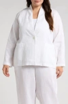 Eileen Fisher Organic Linen Jacket In White