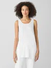 Eileen Fisher Organic Linen Jersey Long Tank In Multi