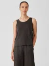 Eileen Fisher Organic Linen Jersey Tank In Brown