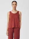 Eileen Fisher Organic Linen Jersey Tank In Red