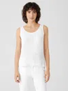 Eileen Fisher Organic Linen Jersey Tank In White