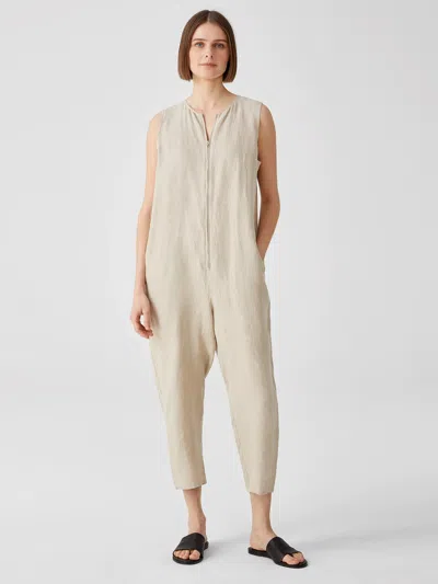 Eileen Fisher Organic Linen Jumpsuit In Neutral