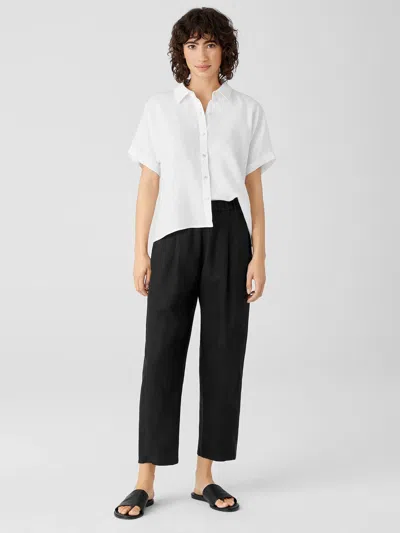 Eileen Fisher Organic Linen Lantern Pant In Black