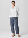 Eileen Fisher Organic Linen Lantern Pant In Black