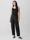 Eileen Fisher Organic Linen Lantern Pant In Black