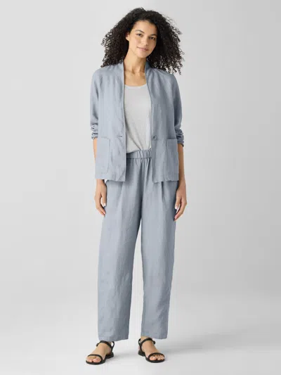 Eileen Fisher Organic Linen Lantern Pant In Blue