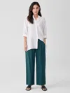 Eileen Fisher Organic Linen Lantern Pant In Blue