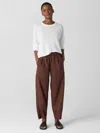 Eileen Fisher Organic Linen Lantern Pant In White