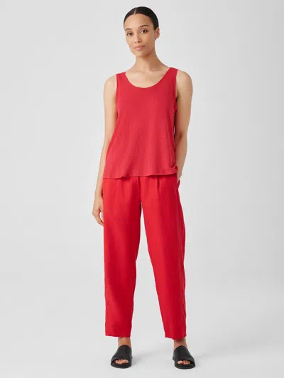 Eileen Fisher Organic Linen Lantern Pant In Red