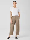 Eileen Fisher Organic Linen Lantern Pant In Brown