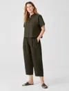 Eileen Fisher Organic Linen Lantern Pant In Green