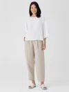 Eileen Fisher Organic Linen Lantern Pant In Neutral
