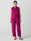 Eileen Fisher Organic Linen Lantern Pant In Pink