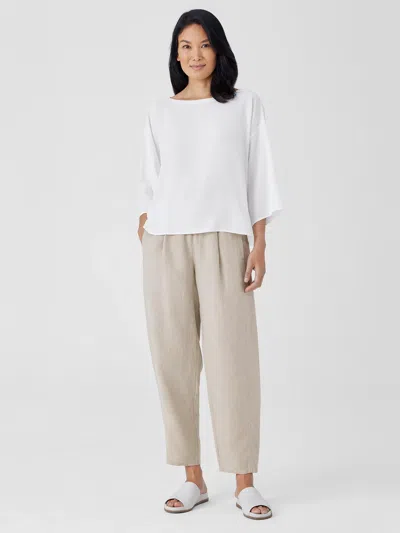 Eileen Fisher Organic Linen Lantern Pant In Undyed Natural