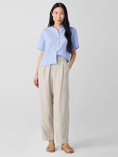 Eileen Fisher Organic Linen Lantern Pant In Undyed Natural