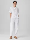 Eileen Fisher Organic Linen Lantern Pant In White