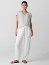 Eileen Fisher Organic Linen Lantern Pant In White