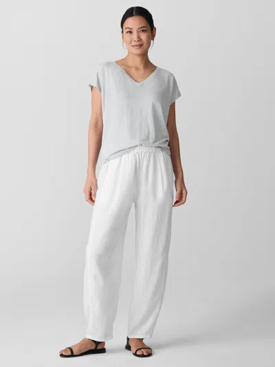 Eileen Fisher Organic Linen Lantern Pant In White