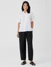 Eileen Fisher Organic Linen Lantern Pant In White