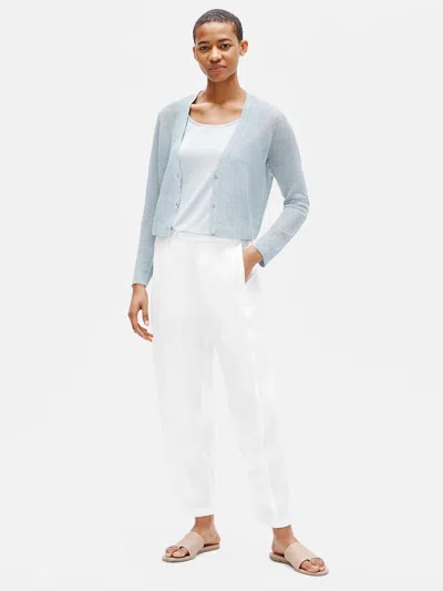 Eileen Fisher Organic Linen Lantern Pant In White