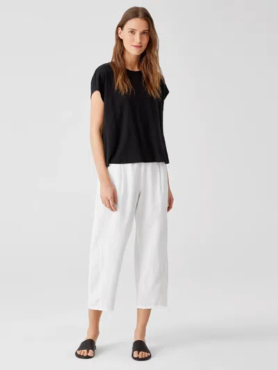 Eileen Fisher Organic Linen Lantern Pant In White