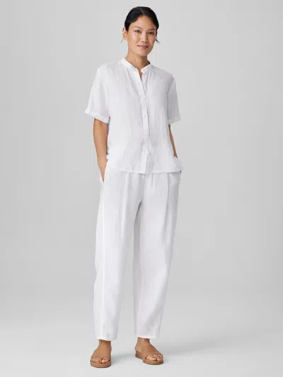 Eileen Fisher Organic Linen Lantern Pant In White
