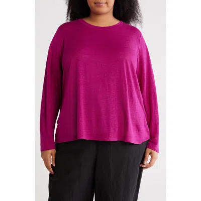 Eileen Fisher Organic Linen Long Sleeve T-shirt