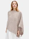 Eileen Fisher Organic Linen Melange Poncho In Brown