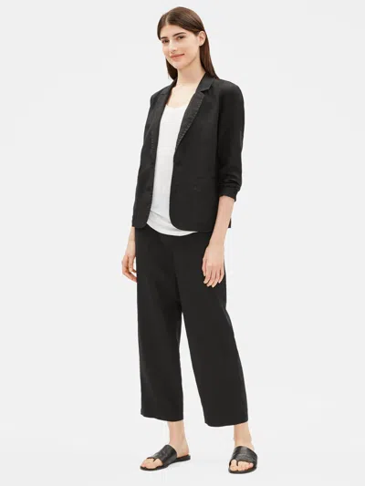 Eileen Fisher Organic Linen Notch Collar Blazer