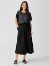 Eileen Fisher Organic Linen Pocket Skirt In Black
