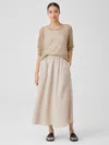 Eileen Fisher Organic Linen Pocket Skirt In Neutral