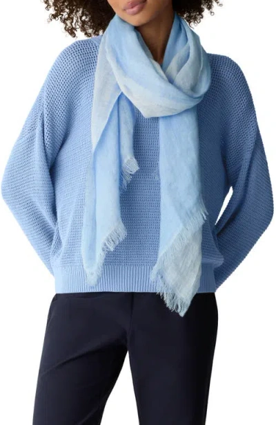 Eileen Fisher Organic Linen Scarf In Blue