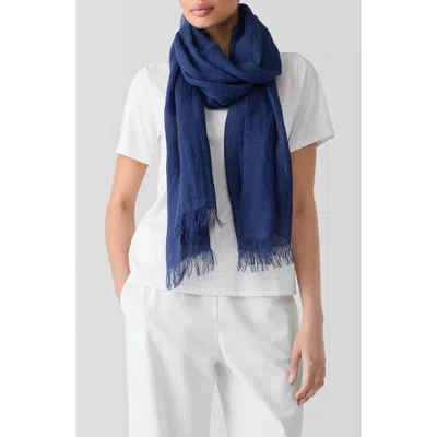 Eileen Fisher Organic Linen Scarf In Calypso