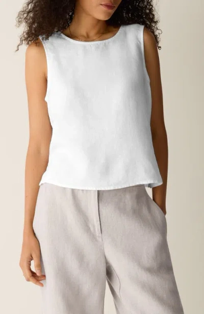 Eileen Fisher Organic Linen Shell In Orange