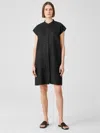 Eileen Fisher Organic Linen Shirtdress In Black