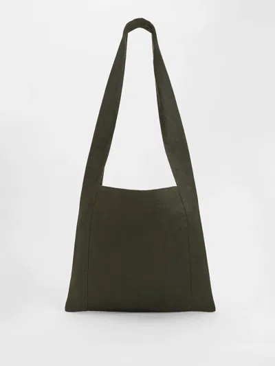 Eileen Fisher Organic Linen Shopper Tote In Green
