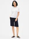 Eileen Fisher Organic Linen Shorts In Black