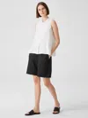Eileen Fisher Organic Linen Shorts In Black