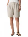 Eileen Fisher Organic Linen Shorts In Undyed Natural In Gray