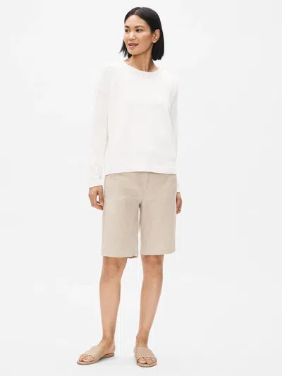 Eileen Fisher Organic Linen Shorts In White