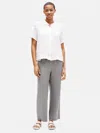 Eileen Fisher Organic Linen Straight Pant In Gray