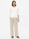 Eileen Fisher Organic Linen Straight Pant In White