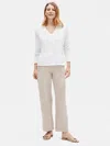 Eileen Fisher Organic Linen Straight Pant In Neutral