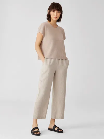 Eileen Fisher Organic Linen Straight Pant In Neutral